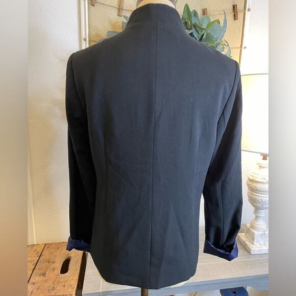 American Eagle Outfitters Navy Blazer Jacket Women size Petite S - Picture 5 of 6